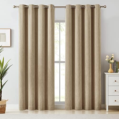 Melodieux Elegant Cotton Room Darkening Blackout Curtains