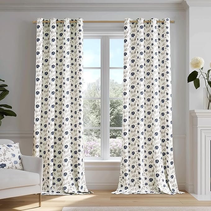 Beauoop Floral 100% Blackout Curtains
