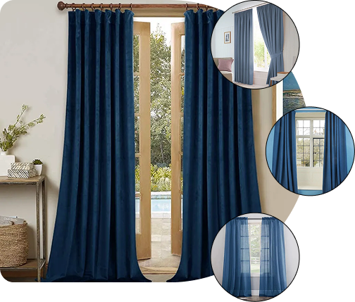 Blue Curtains Dubai