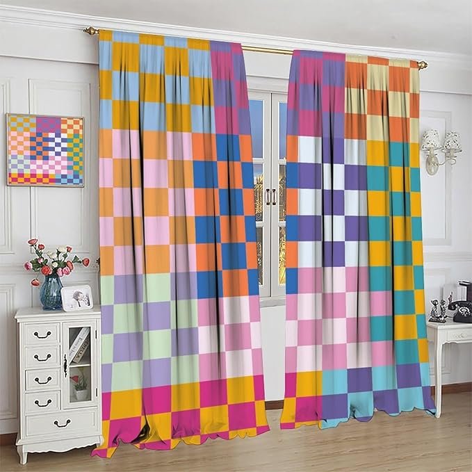 Colorful Plaid Curtains