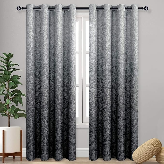 DWCN Ombre Blackout Curtains for Bedroom