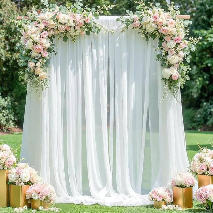 FOTSHARER Sheer Chiffon Curtains