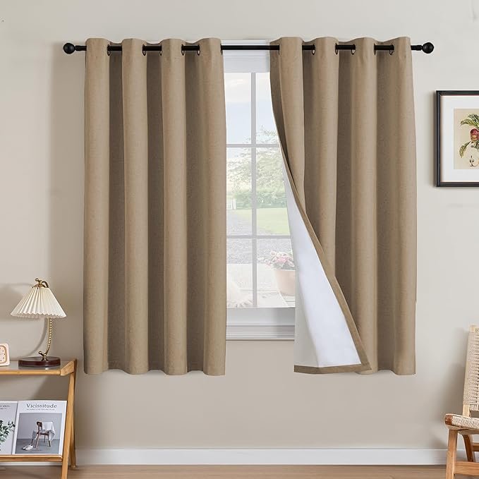 H.VERSAILTEX Linen Curtains 100% Blackout Curtains