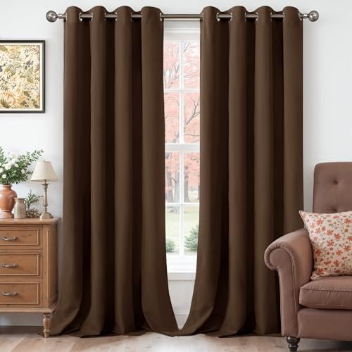 YoungsTex Dark Brown Velvet Curtains
