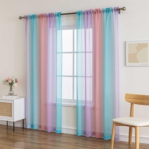 indistar Rainbow Sheer Curtain