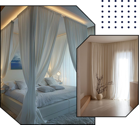 Stylish Chiffon Curtains in Dubai