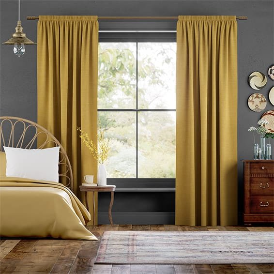 Bijou Linen Sunflower Curtains