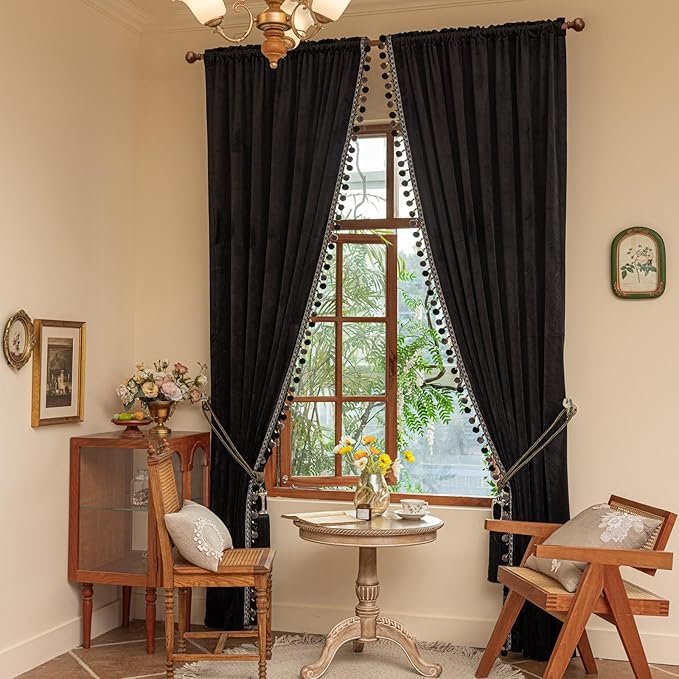 Helen curtain Luxury Pom Poms Curtain