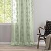 Knitted Rustic Floral Pattern Lace Sheer Curtains - Image 3