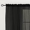 MYSTIC-HOME Sheer Curtains Black - Image 5