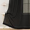 MYSTIC-HOME Sheer Curtains Black - Image 4