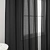 MYSTIC-HOME Sheer Curtains Black - Image 3
