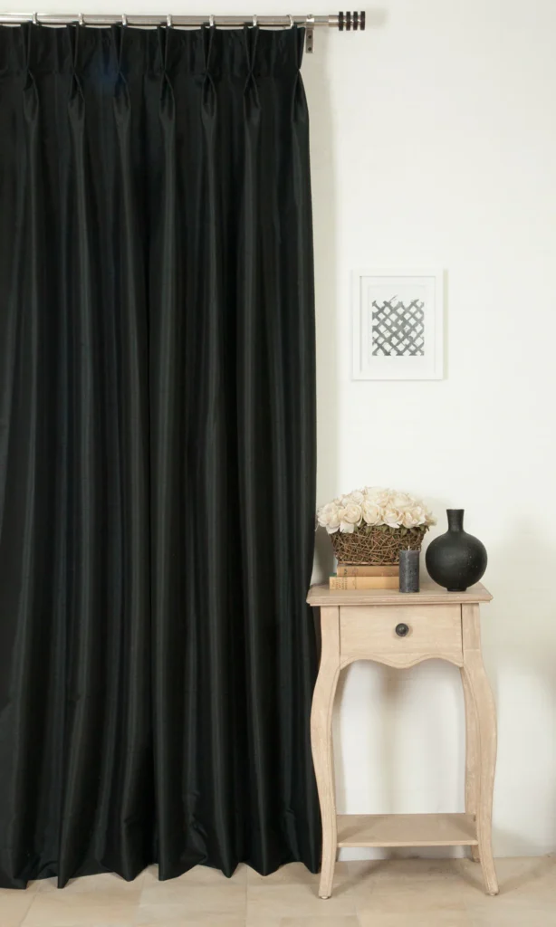 ‘Nyx’ Faux Silk Custom Size Curtains