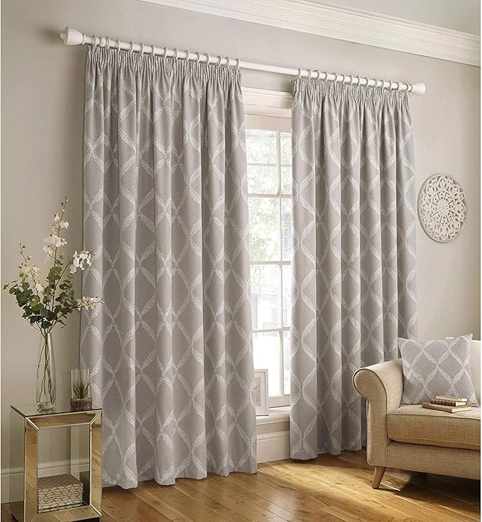 Paoletti Contemporary Olivia Pencil Pleat Curtains