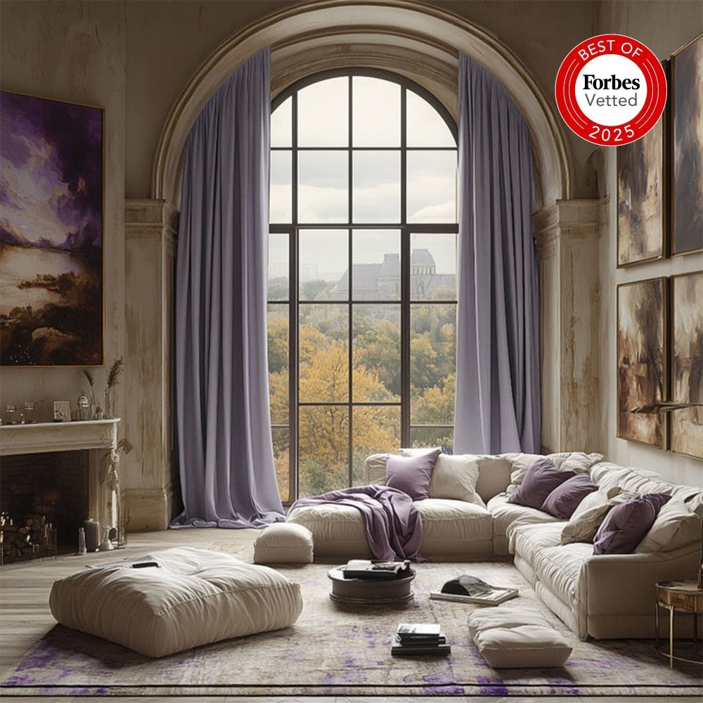 Solene Custom Linen Texture 100% Total Blackout Curtains – Sustainable, Luxury Eco-Friendly Drape