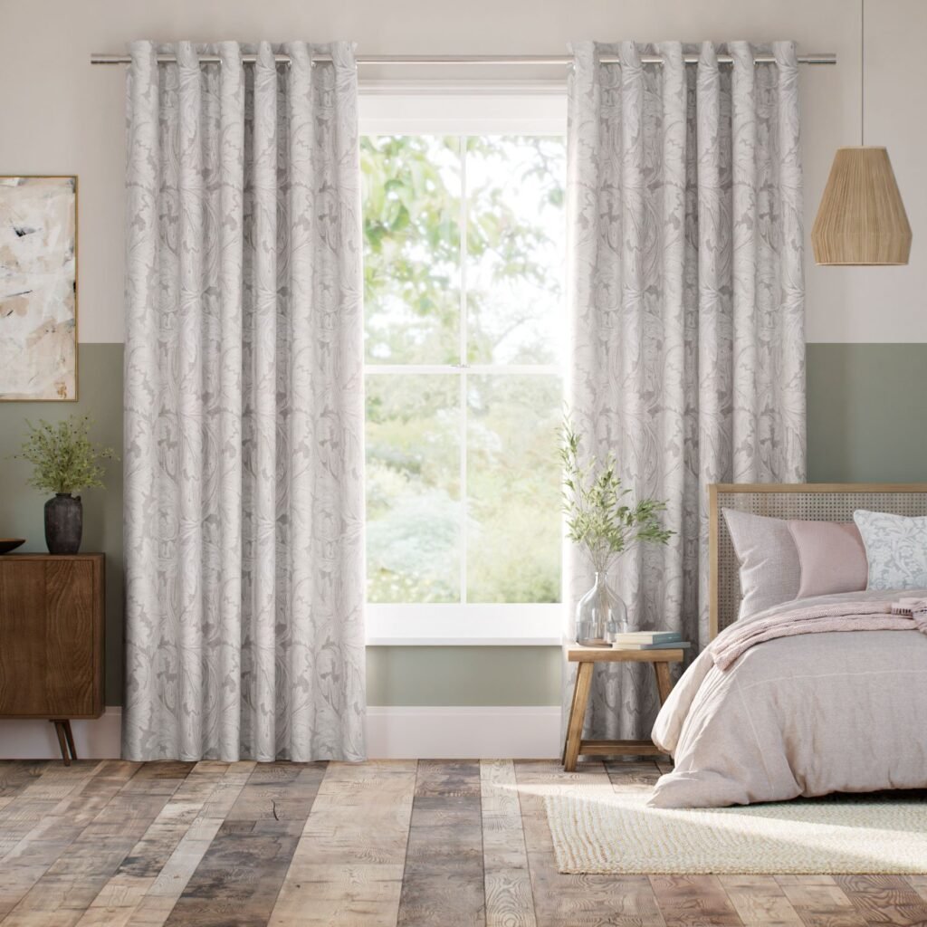 William Morris Acanthus Jacquard Ivory Curtains