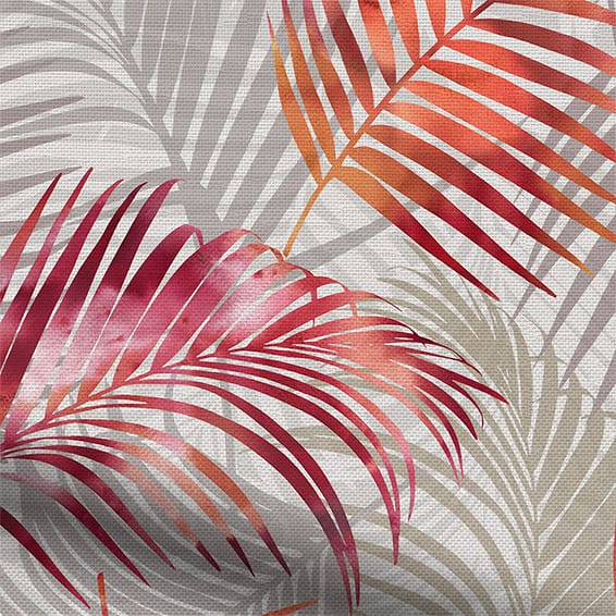 Palm Leaf Burnt Orange Curtains - Image 3