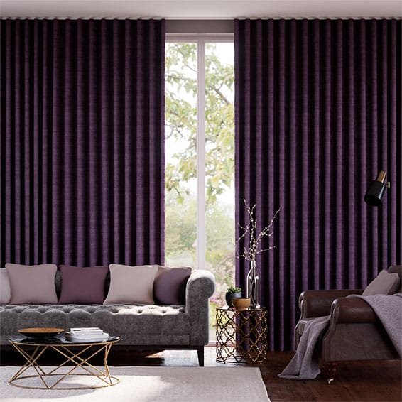 Plush Chenille Amethyst Curtains