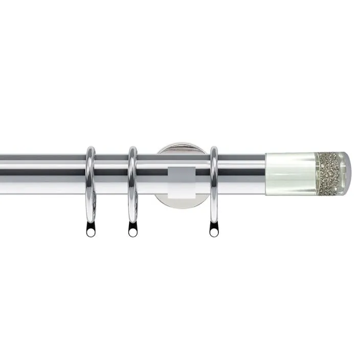 Chrome 28mm Metal Curtain Poles