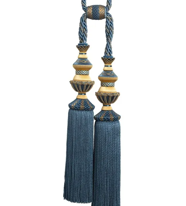 Trianon Lapis Double Tassel Tieback